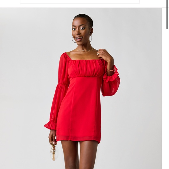 Francesca’s Sheena Juliet Sleeve Mini Dress - Picture 3 of 6